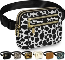 Fanny Packs for Women Fashion Waist Packs Bag with Adjustable Strap and 4 Zipper