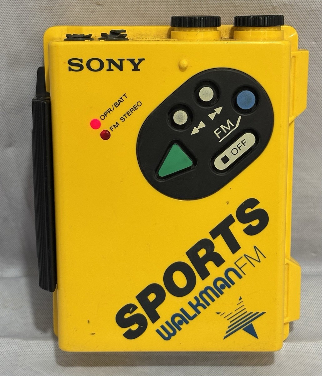 Vintage 1980s Sony Sports Walkman FM Stereo Cassette Player