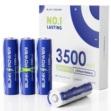 "AA Lithium Batteries 4 Pack, 3500mAh Long-Lasting 1.5V Non-Rechargeable"