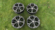 DARE GHOST 18X7.5 5X108/114.3 ET42 BLACK/POLISH FACE RIMS WHEELS X4