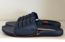 BRAND NEW MENS OLUKAI MAHA OLU MOONLIT OCEAN BLUE SLIDE SANDALS SIZE 11