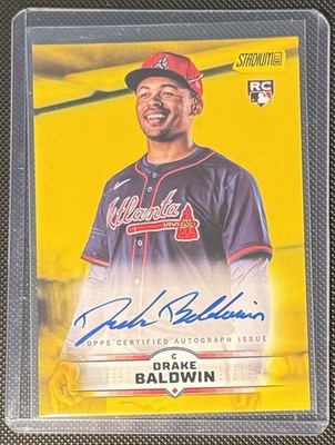 Drake Baldwin 2025 Topps Stadium Club Auto #SCBA-DBA Yellow RC 