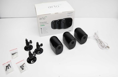 Arlo Essential VMC2330B Spotlight Security Camera (3-pack) - Black