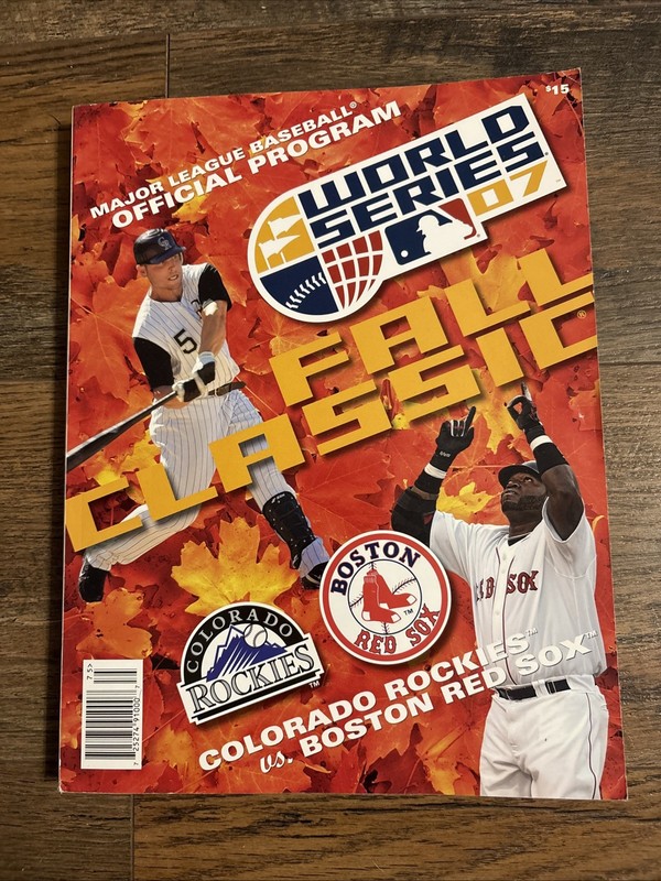 World Series 07 Red Sox Vs. Rockies Official Game Program