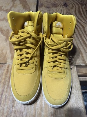 Air Force 1 Suede High Yellow Ochre With Custom NYC Taxi Heel   Size 15