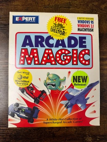 Arcade Magic! (PC, 1996) - BIG BOX - Includes 3D Font Creator
