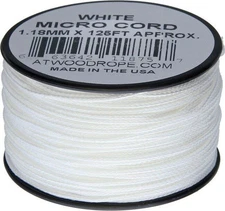 Atwood Rope MFG - White Micro 125' Jewelry Lanyard Emergency String Cord - MS08