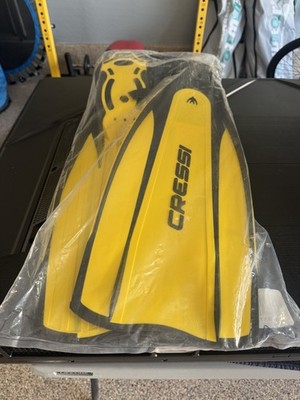 Cressi Pro Light Adjustable Open Heel Fins, Yellow, XL