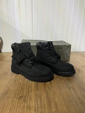 Timberland 6 Inch Premium Waterproof Boot - Black Nubuck TB 012709 3.5 Juniors