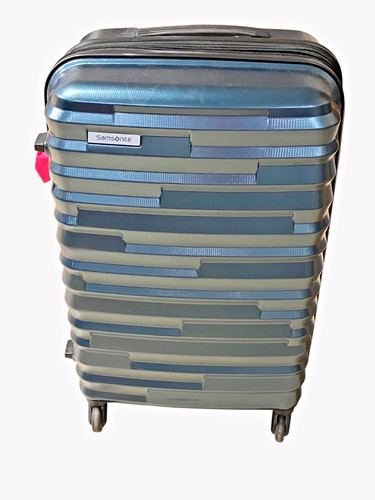 Samsonite Navy Blue Hardshell Spinner Luggage Retractable Handle & 360° Wheels