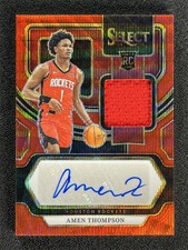 2023-24 Select Amen Thompson Red Wave RC Jersey Patch Auto RPA Color Match
