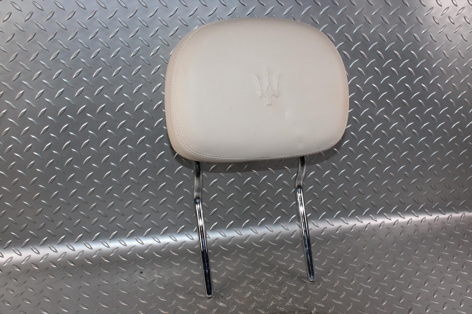 14-17 Ghibli Tan Leather Front Driver Passenger Headrest Head Rest Factory OEM
