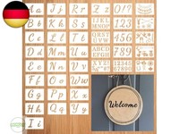 Kleemeiero 40 StüCk Schablone Buchstaben Malschablonen PET Kunststoff