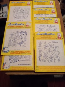 aunt martha's hot iron transfers lot of 7