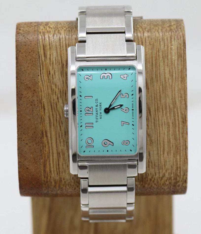 Tiffany & Co. Stainless Steel Band Rectangle Wristwatches for sale