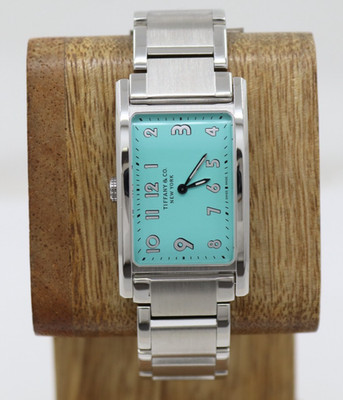 Tiffany & Co. East West Mini Blue Dial Stainless Unisex Quartz Watch