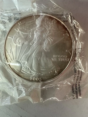 2005 Silver American Eagle Uncirculated . 1 Oz Fine Silver!