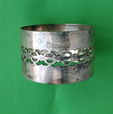 Silver plated EPNS napkin ring with cut out design.
