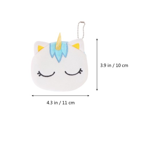2 PCS Portafoglio Di Monete Per Bambole Peluche Unicorno Bambino Tasca - Foto 9 di 11