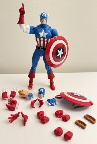 Mafex 217 Captain America Comic Version - Authentic Complete US Seller