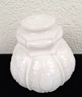 Vintage Victorian Art Deco Style Embossed Milk Glass Ceiling Light Cover Shade