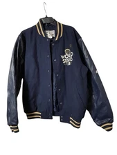 MAJESTIC 2017 WORLD SERIES BASEBALL LARGE WOOL  VARSITY JACKET NEW!