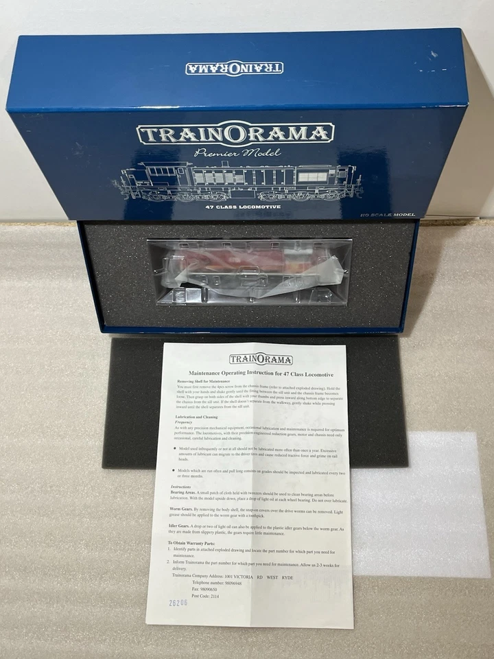 TRAINORAMA HO NSWGR 47 Class Locomotive #4701 Candy Red DC EXC Boxed NICE - Image 3 of 4