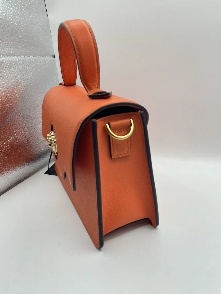 Calabaza Vitello con mango superior pequeño Versace $1500 venta al por menor Foto 3 de 4