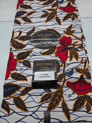 Vlisco Holland Wax Print Stoff 6 Yards Ankara Afrika 100% Baumwolle Fabric Dutch