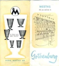 Meeths Fashion Store Brochure & Gothenburg Sweden Map 