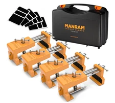 Cabinet Clamps 4 Pack, Protective Case Included - Claw Clamps for Cabinets Frame
