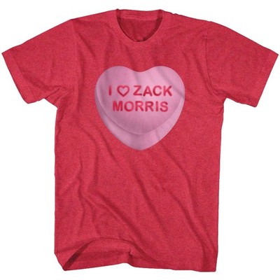Saved By The Bell - Zack Candy Heart - Kurzarm - Heather - Erwachsene - T-Shirt