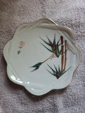 Japanese Bamboo Porcelain Plate
