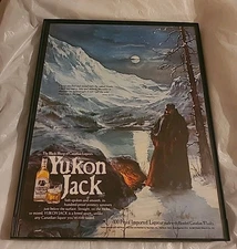 Yukon Jack Candian Whisky Print Ad 1978 Framed 8.5x11