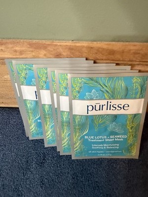 Purlisse Blue Lotus + Seaweed Treatment Mask Box with 6 Masks NIB