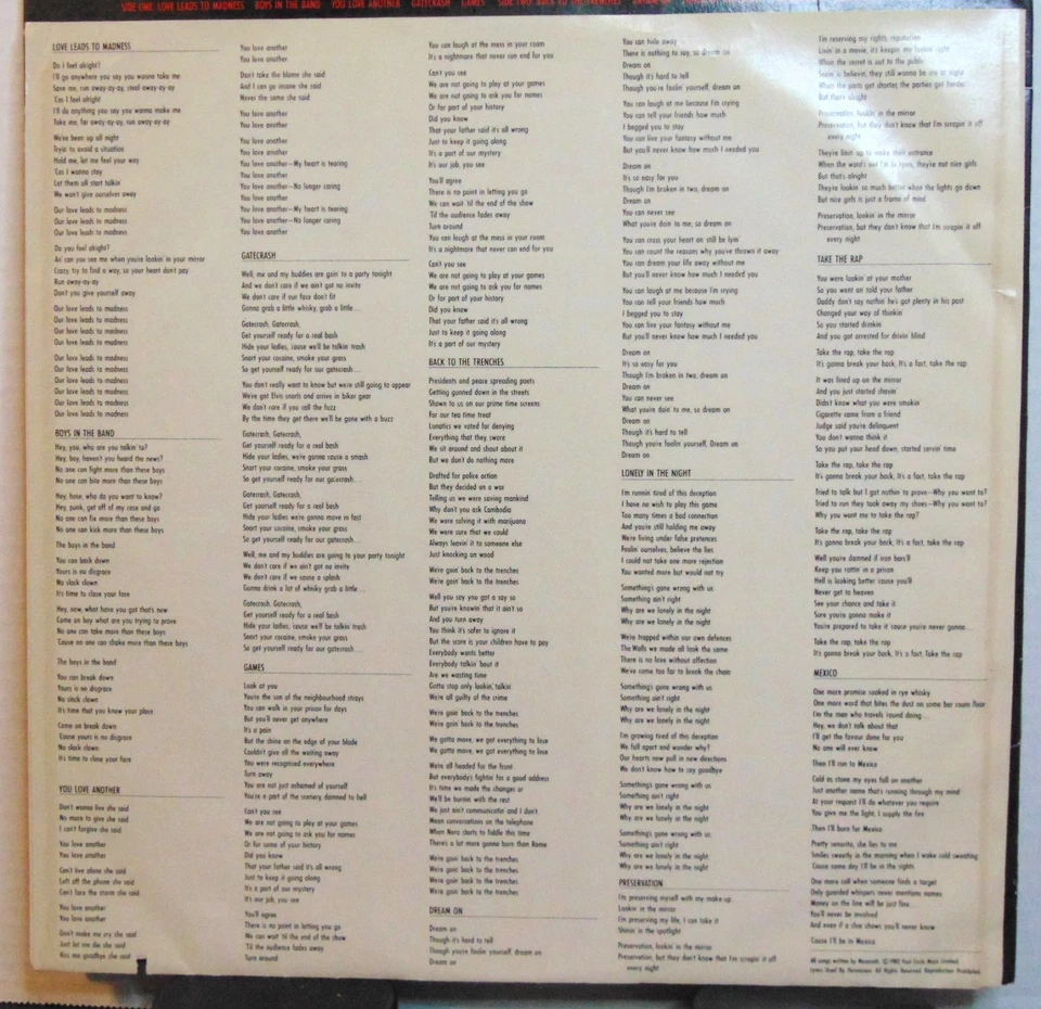 Nazareth - 2XS - 1982 A&M Records SP-4901 Hard Rock Vinyl LP Record Album NM- Foto 4 de 4