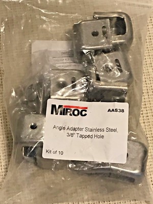 MIROC bag of 10 Angle Adapter SS 3/8'' Tapped Hole AAS38 Free Expedited Shipping!