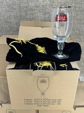 Stella Artois Case 6 Glass Chalice Larger 40Cl with Black Drawstring Bags