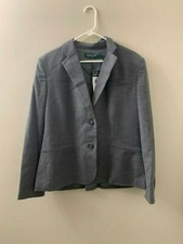 NWT 295.00 Lauren Ralph Lauren Womens Grey Blazer / Jacket PRESP19 Multi Size