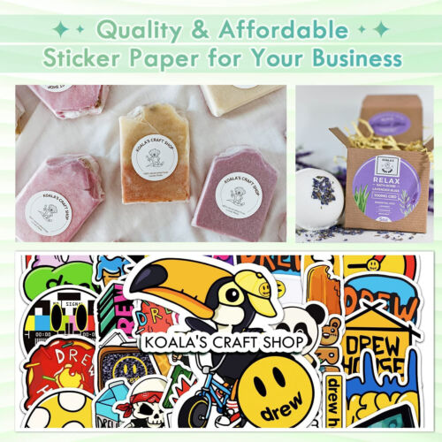 200 Sh Koala bedruckbar Vinyl Aufkleber Papier Wasserdicht Tintenstrahl Laser Cricut Bulk - Bild 5 von 14