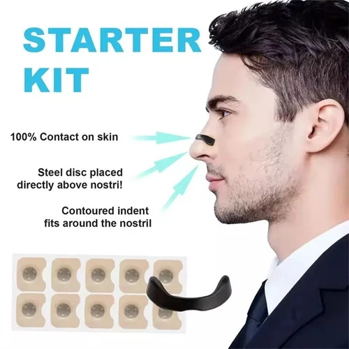Kit de inicio de dilatadores nasales magnéticos para respiración nasal tiras nasales clip nasal 60 un. - Imagen 2 de 14