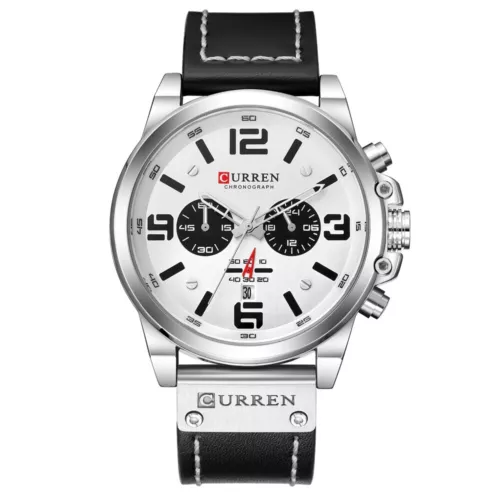 Neu Curren Herren Quarzuhr Leder Armbanduhr Chronograph Wasserdicht Analog Luxus - Bild 23 von 30