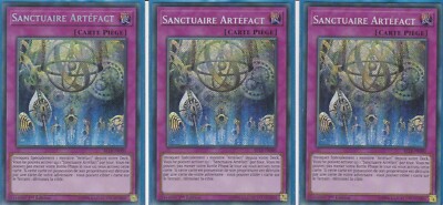 Yu-Gi-Oh! 3x Artefakt Schrein BLLR-FR080 1. Auflage Secret WIE NEU Format HAT