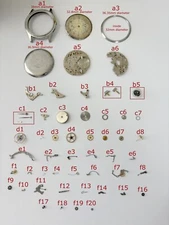 Venus Cal 175 Movement Part Balance Wheel Spring Bridge Fork Wakmann Breitling 2