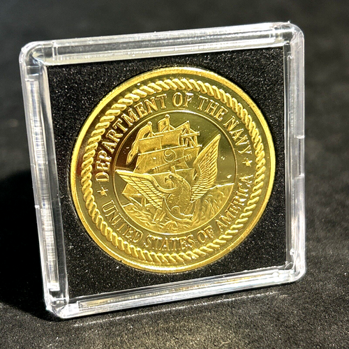 US NAVY CHALLENGE COIN-USS Harry S. Truman CVN-75 New With 2X2 ST Case ...