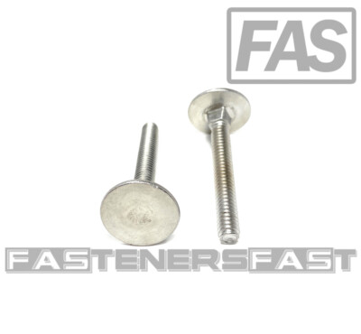 (10) 1/4-20x2 Stainless Steel Elevator Bolt Square Neck (7/8 Dia. Head) 18-8