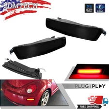 2PC Smoked Red LED Rear Bumper Side Marker Lights For 06-10 VW Volkswagen Beetle