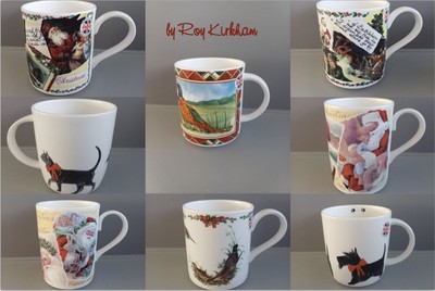 Roy Kirkham Weihnachts-Tassen   Fine Bone China   8 verschiedene Motive