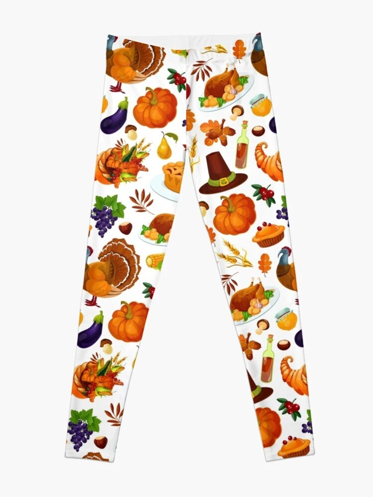 Thanksgiving Turkey Leggings for Women, Thanksgiving Turkey