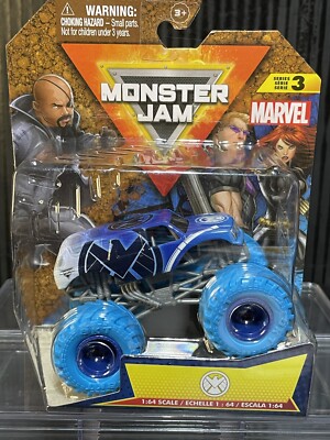 Monster Jam Shield Monster Truck Marvel Series 3 Car 1/64 Scale Toy Nick Fury